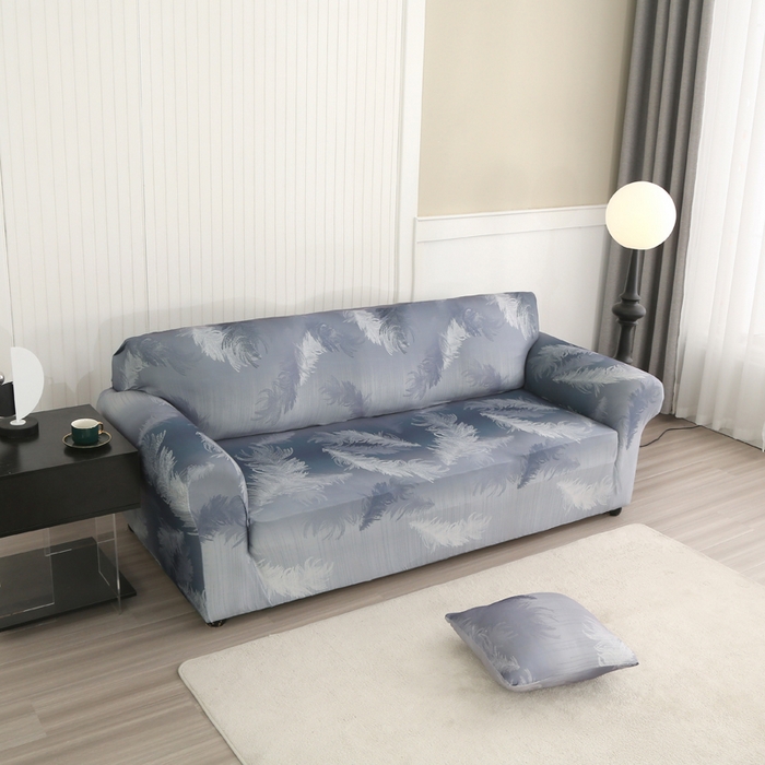 91家纺网 家纺一手货源 找家纺 兴妮雅家纺 2024新款沙发套-三人 灰羽毛