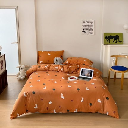 91家纺网 家纺一手货源 找家纺 （总）恋尚羽家纺 2025新款A类母婴级印花全棉针织棉四件套