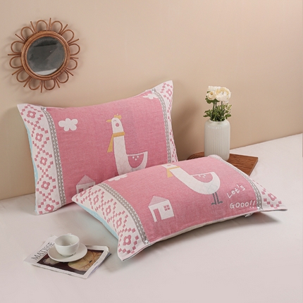 91家纺网 家纺一手货源 找家纺 （总）朴尔 2024年防滑半包按扣固定式全棉四层纱布枕巾