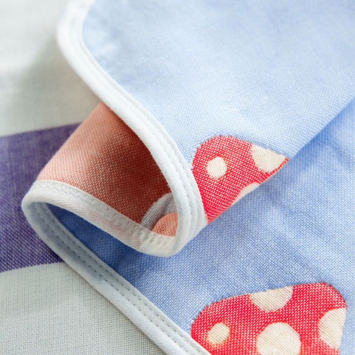 91家纺网 家纺一手货源 找家纺 （总）朴尔2024新款六层纱布全棉循环小花型枕巾50*80cm一对