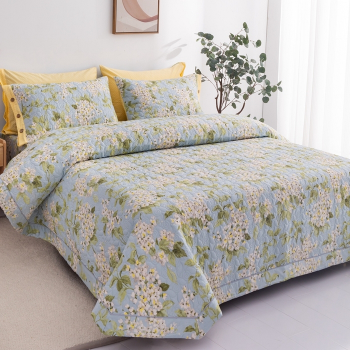 91家纺网 家纺一手货源 找家纺 优乐家纺 2025新款纯棉床盖三件套/单件 蜀绣