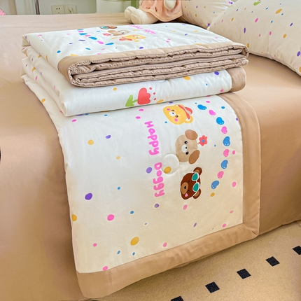 91家纺网 家纺一手货源 找家纺 （总）一加一 2025新款全棉水洗棉大豆夏被