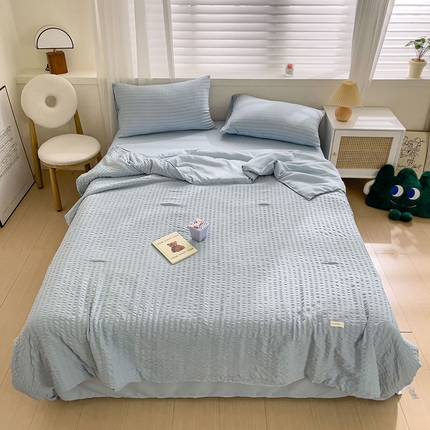 91家纺网 家纺一手货源 找家纺 春光里 2024新款亲肤泡泡纱夏被系列