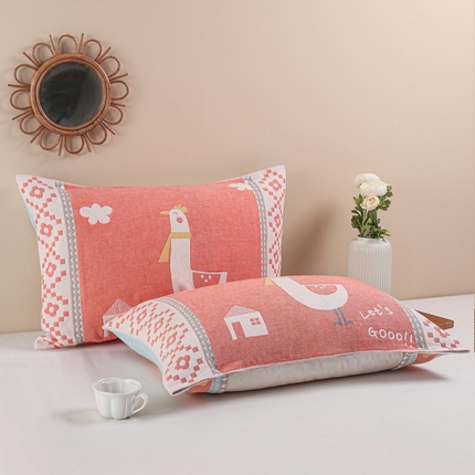 91家纺网 家纺一手货源 找家纺 （总）朴尔 2024年防滑半包按扣固定式全棉四层纱布枕巾