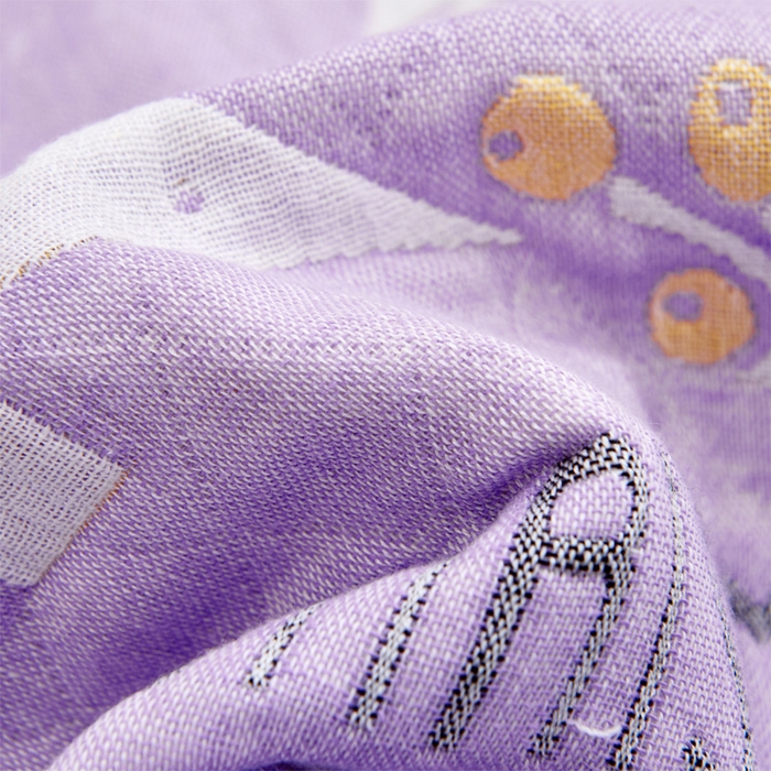 91家纺网 家纺一手货源 找家纺 朴尔家纺 2024新款混纺三层纱布枕巾 圣诞树-紫 52*78/对