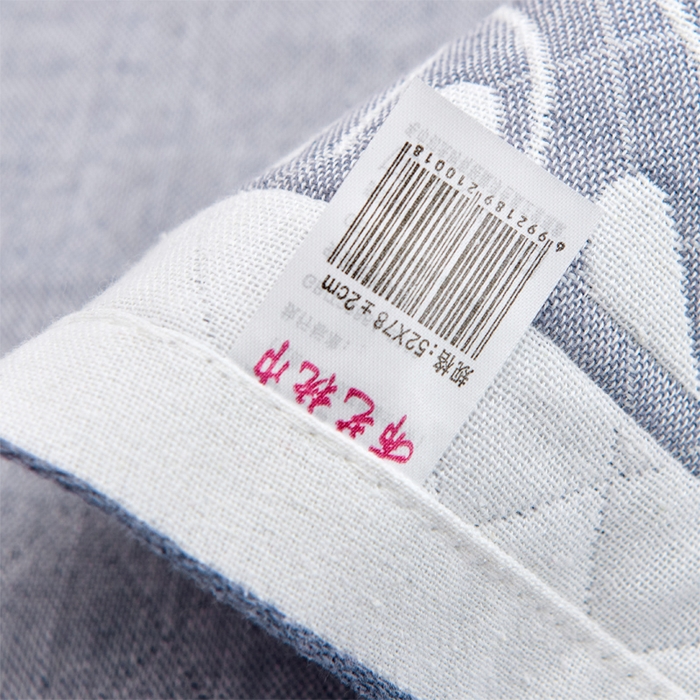 91家纺网 家纺一手货源 找家纺 朴尔家纺 2024新款混纺三层纱布枕巾 幸福芭蕉-灰 52*78/对