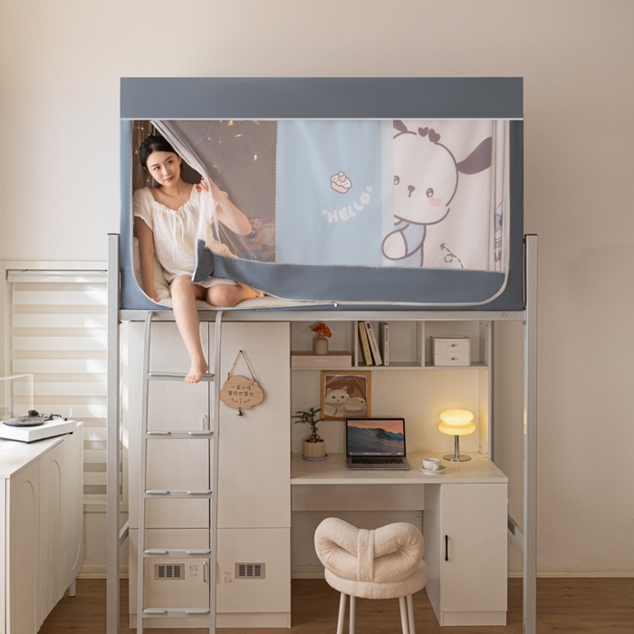 91家纺网 家纺一手货源 找家纺 博诺 2024新款99%全涂层遮光卡通学生蚊帐 幸运狗