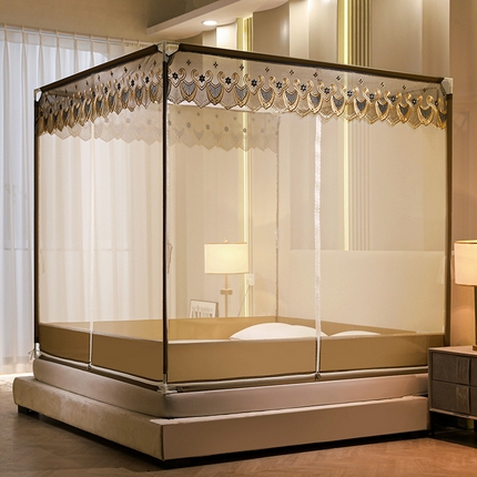 91家纺网 家纺一手货源 找家纺 （总）博诺蚊帐 2024新款全底刺绣顶方 坐床蚊帐