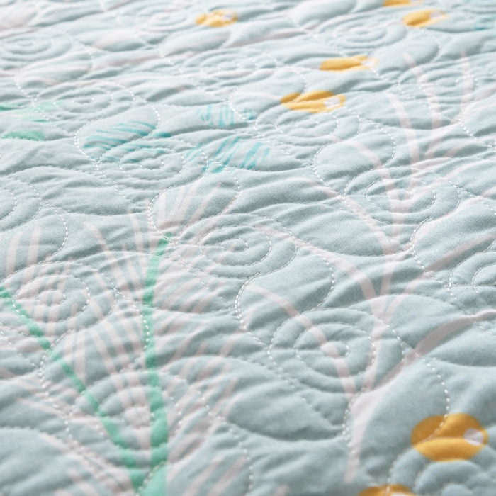 91家纺网 家纺一手货源 找家纺 优乐家纺 2025新款纯棉床盖三件套/单件 嫣然