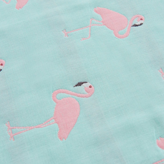 91家纺网 家纺一手货源 找家纺 朴尔2024新款六层纱布全棉循环小花型枕巾50*80cm一对 火烈鸟兰