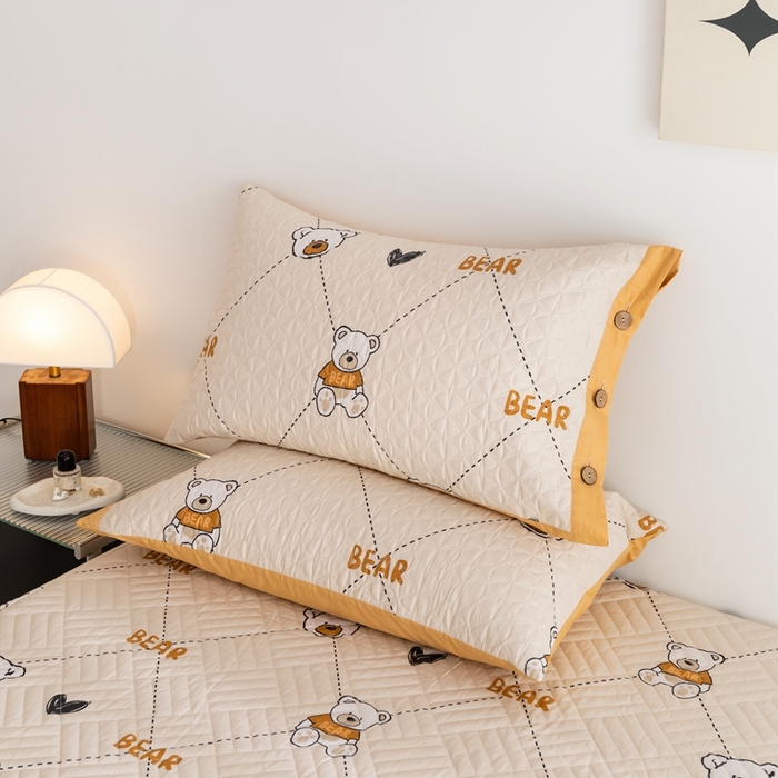 91家纺网 家纺一手货源 找家纺 优乐家纺 2025新款纯棉床盖三件套/单件 奇妙熊