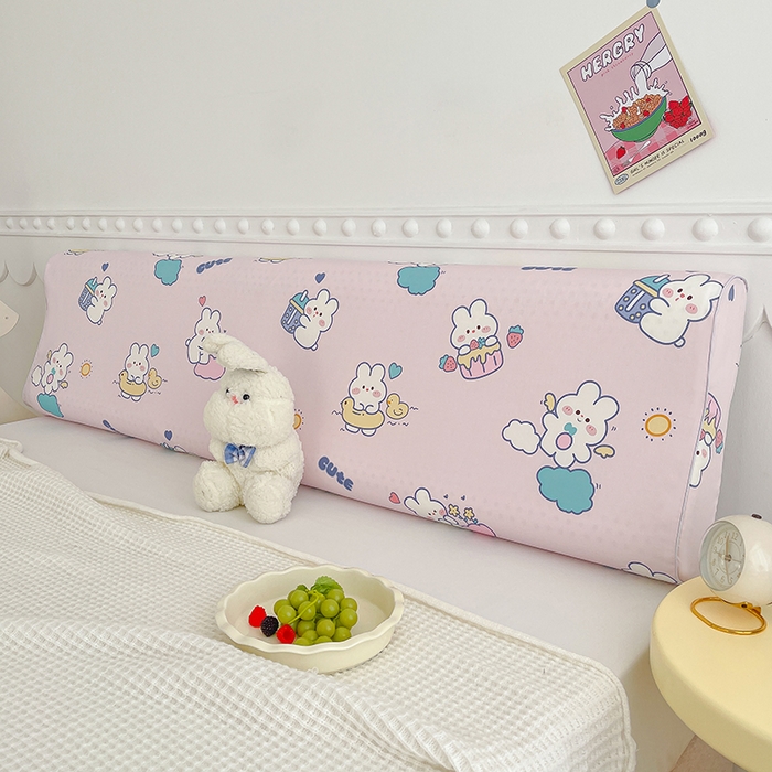 91家纺网 家纺一手货源 找家纺 良佐生活 2024新款全棉贡缎双人乳胶枕枕套 贝塔粉