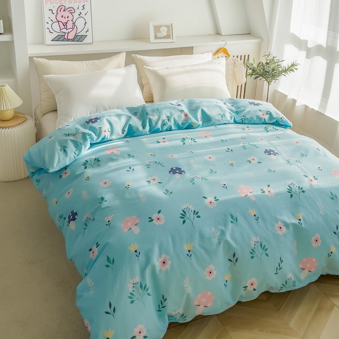 91家纺网 家纺一手货源 找家纺 金泰莱 2025新款全棉被套全棉斜纹印花被套纯棉被套单被套 春意盎然