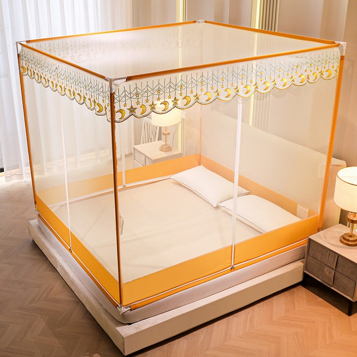 91家纺网 家纺一手货源 找家纺 （总）博诺蚊帐 2024新款全底刺绣顶方 坐床蚊帐