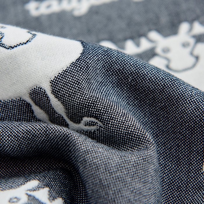 91家纺网 家纺一手货源 找家纺 朴尔2024新款六层纱布全棉循环小花型枕巾50*80cm一对 麋鹿