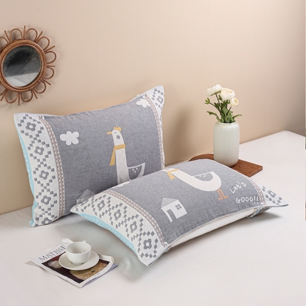 91家纺网 家纺一手货源 找家纺 （总）朴尔 2024年防滑半包按扣固定式全棉四层纱布枕巾