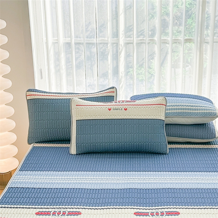 91家纺网 家纺一手货源 找家纺 凌云家纺 2025新款A类凉感丝乳胶枕套 蓝韵生活