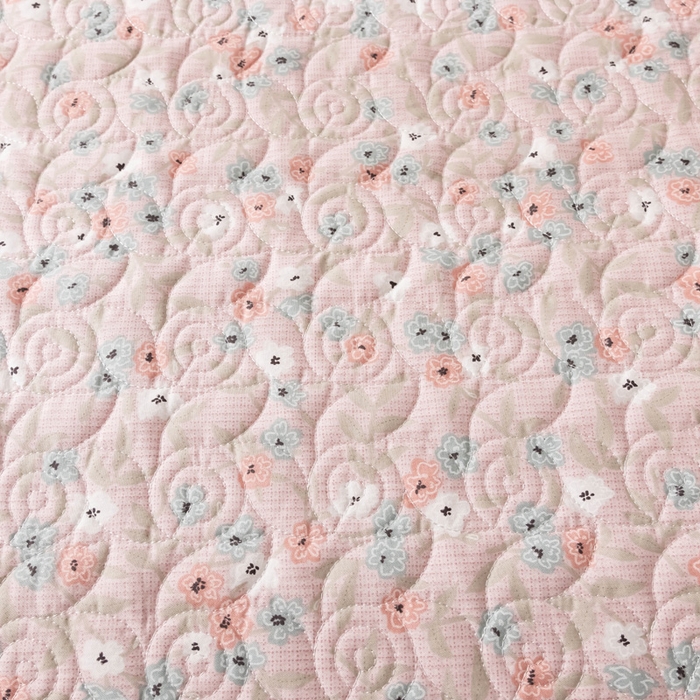 91家纺网 家纺一手货源 找家纺 优乐家纺 2025新款纯棉床盖三件套/单件 花语