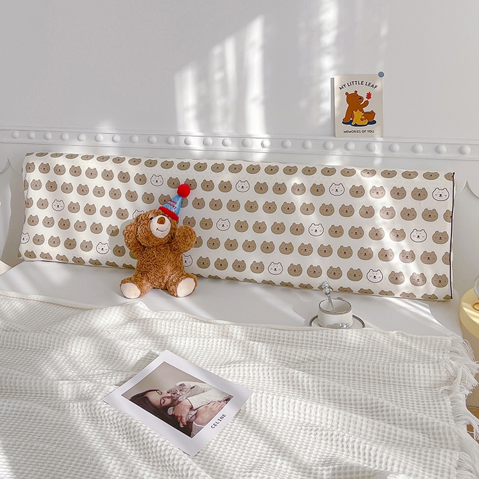 91家纺网 家纺一手货源 找家纺 良佐生活 2024新款全棉贡缎双人乳胶枕枕套 口袋熊