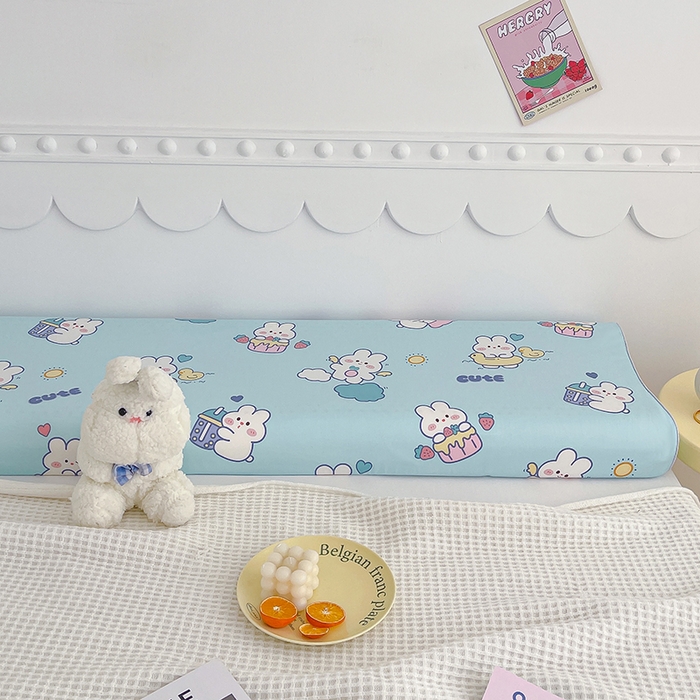 91家纺网 家纺一手货源 找家纺 良佐生活 2024新款全棉贡缎双人乳胶枕枕套 贝塔兰