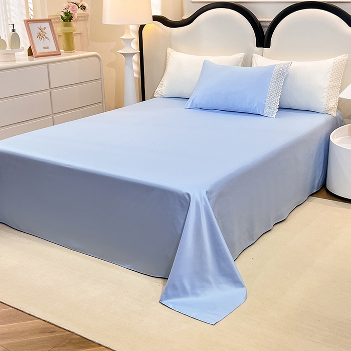 91家纺网 家纺一手货源 找家纺 艾米家居 2025水洗真丝鱼鳞边艾琳系列 艾琳天蓝