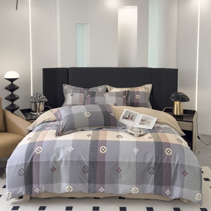 91家纺网 家纺一手货源 找家纺 棉生活 2024新款全棉铂金棉小资系列四件套 快乐空间