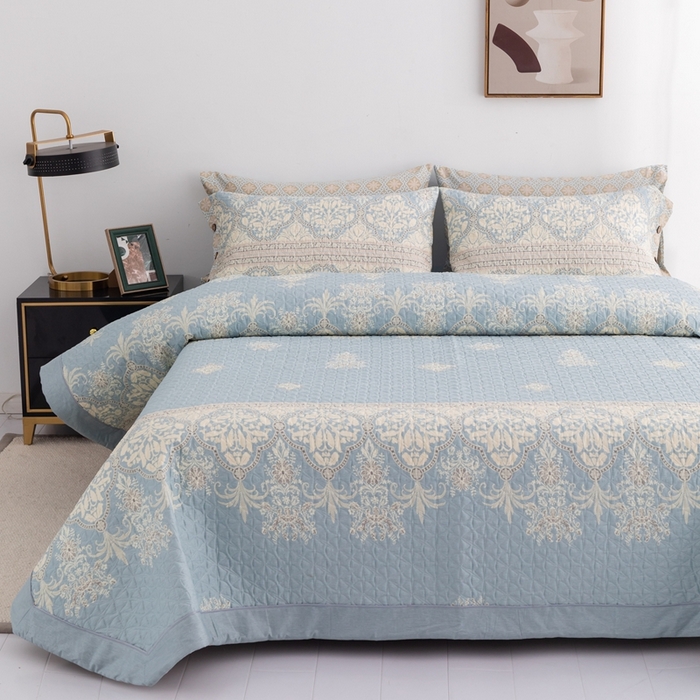 91家纺网 家纺一手货源 找家纺 优乐家纺 2025新款纯棉床盖三件套/单件 爱西西里