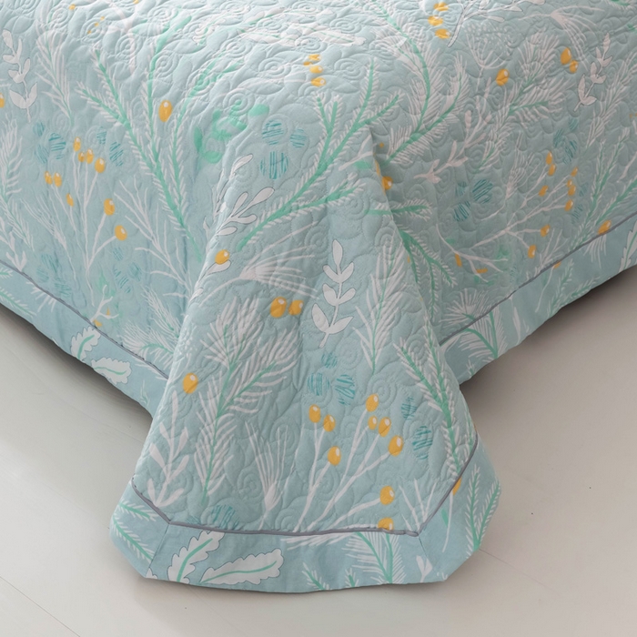 91家纺网 家纺一手货源 找家纺 优乐家纺 2025新款纯棉床盖三件套/单件 嫣然