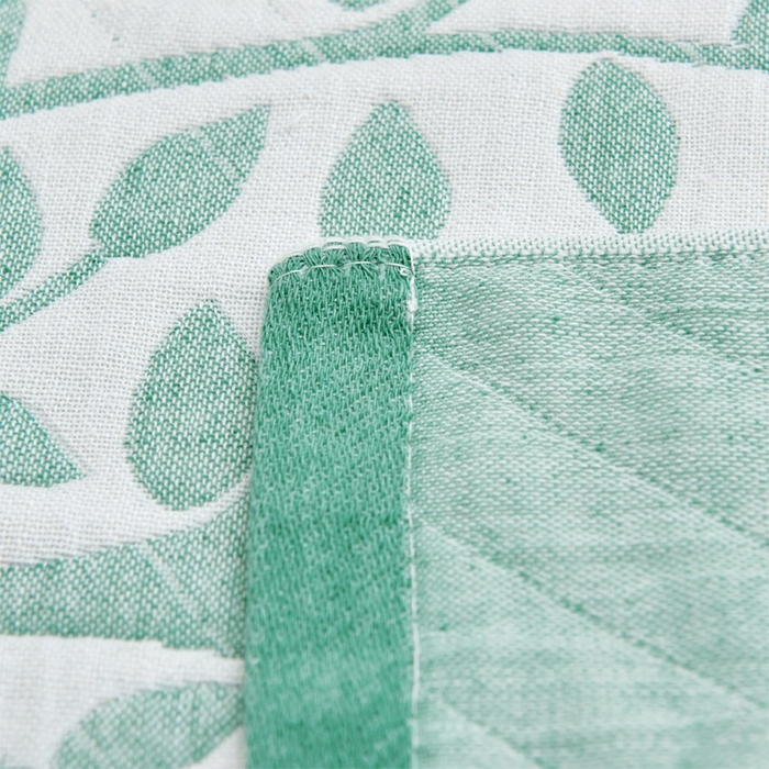 91家纺网 家纺一手货源 找家纺 朴尔家纺 2024新款混纺三层纱布枕巾 幸运树-浅绿 52*78/对