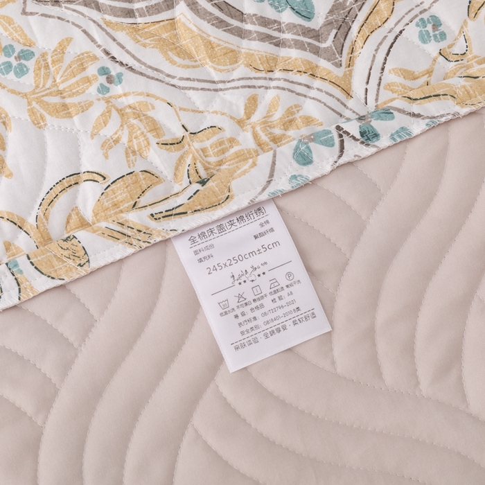 91家纺网 家纺一手货源 找家纺 优乐家纺 2025新款纯棉床盖三件套/单件 洛丽娜