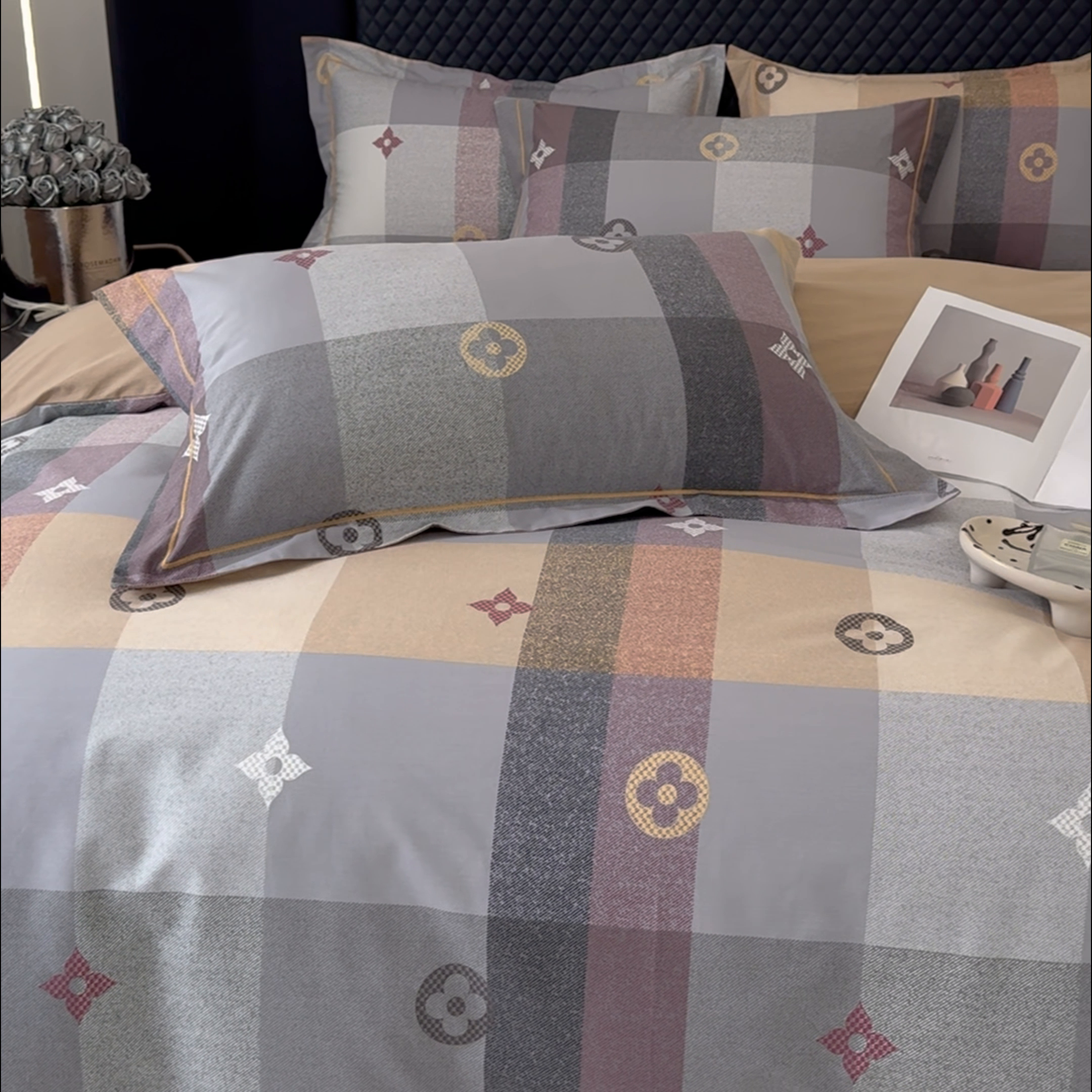 91家纺网 家纺一手货源 找家纺 棉生活 2024新款全棉铂金棉小资系列四件套 快乐空间