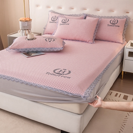 91家纺网 家纺一手货源 找家纺 （总）好漂靓家纺 2025新款500克凉豆豆冰豆豆凉席床笠款三件套