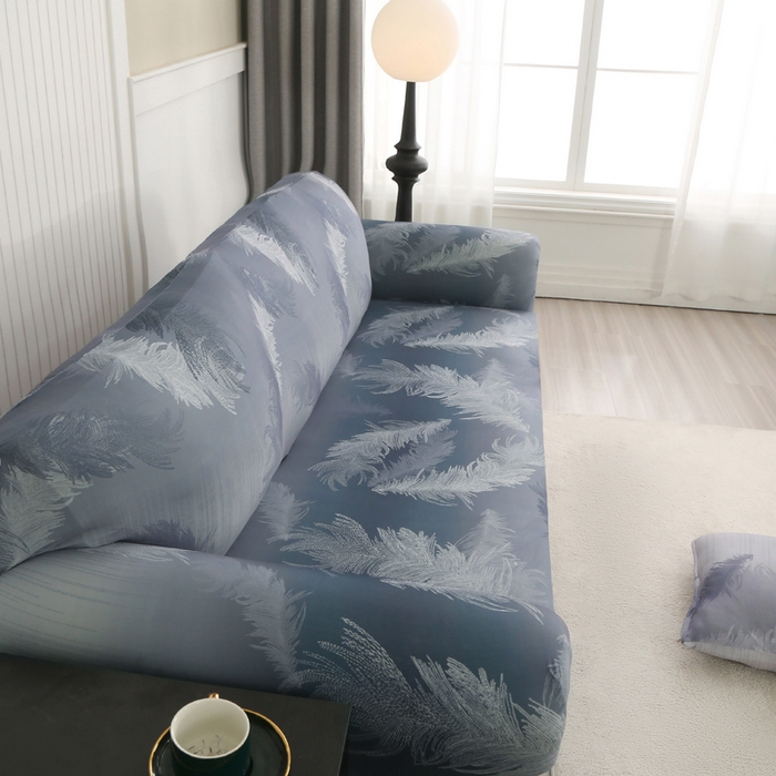 91家纺网 家纺一手货源 找家纺 兴妮雅家纺 2024新款沙发套-三人 灰羽毛