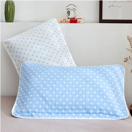 91家纺网 家纺一手货源 找家纺 （总）朴尔2024新款六层纱布全棉循环小花型枕巾50*80cm一对