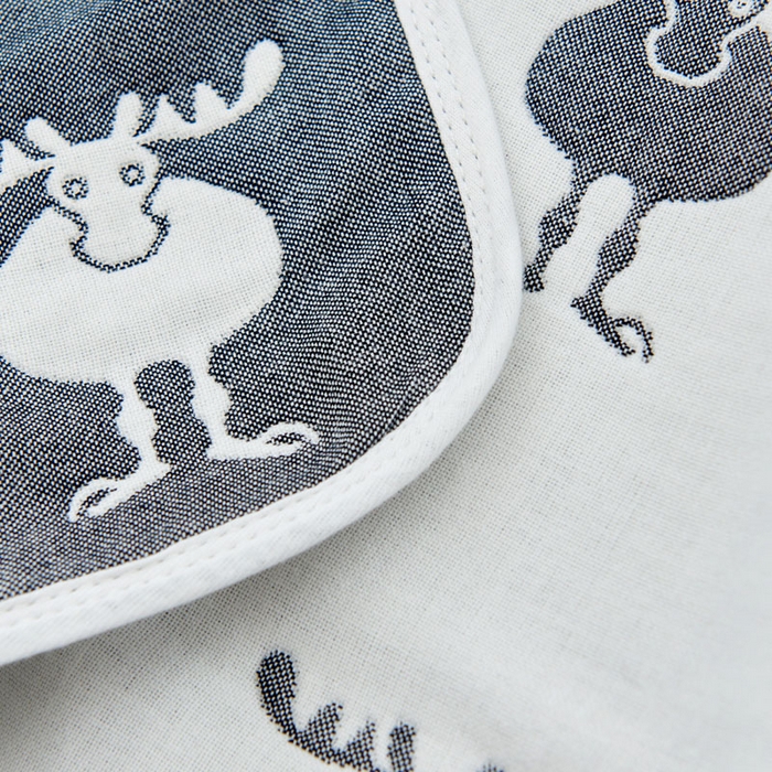 91家纺网 家纺一手货源 找家纺 朴尔2024新款六层纱布全棉循环小花型枕巾50*80cm一对 麋鹿