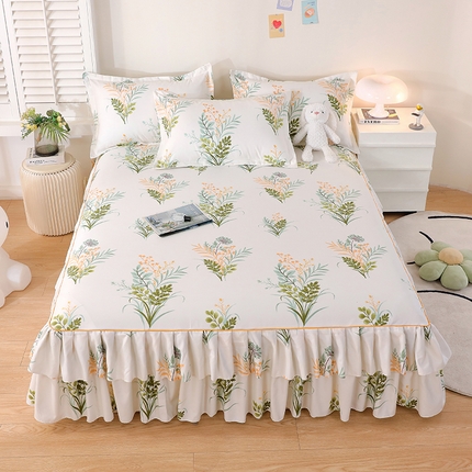 91家纺网 家纺一手货源 找家纺 （总）艾橙 2025新款140克植物羊绒双边单床裙