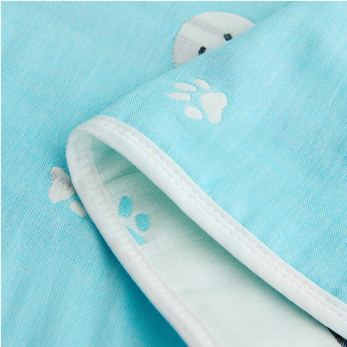 91家纺网 家纺一手货源 找家纺 朴尔2024新款六层纱布全棉循环小花型枕巾50*80cm一对 甜蜜小熊兰