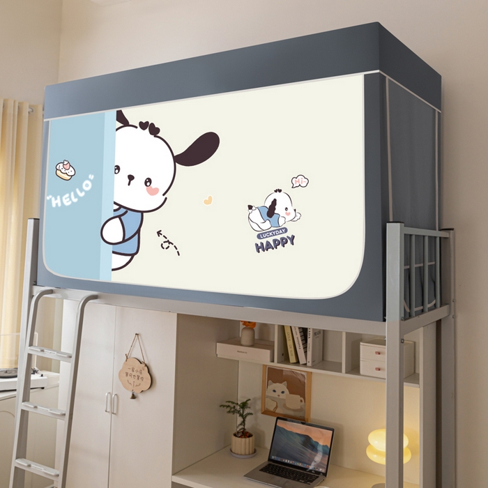 91家纺网 家纺一手货源 找家纺 博诺 2024新款99%加厚涂银层遮光卡通学生蚊帐 幸运狗