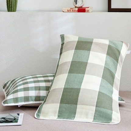 91家纺网 家纺一手货源 找家纺 （总）朴尔2024新款六层纱布全棉循环小花型枕巾50*80cm一对