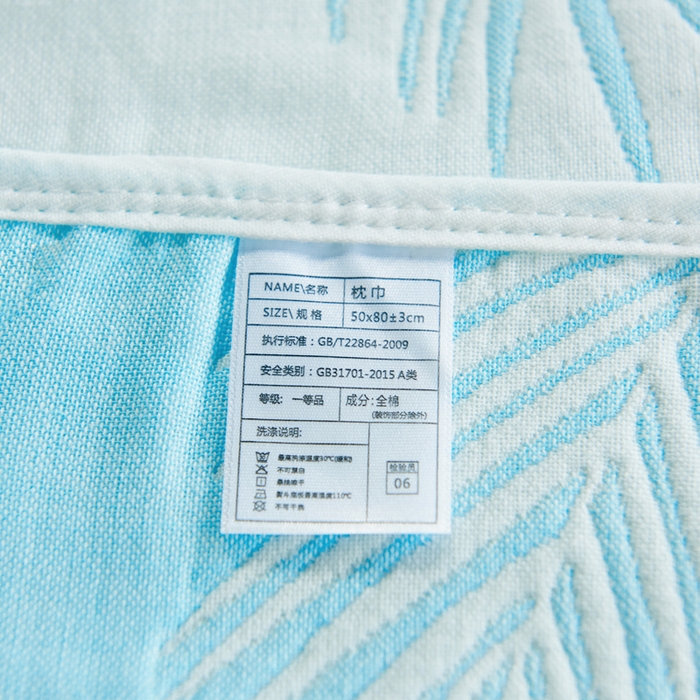 91家纺网 家纺一手货源 找家纺 朴尔2024新款六层纱布全棉循环小花型枕巾50*80cm一对 羽魅兰枕巾