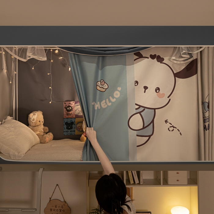 91家纺网 家纺一手货源 找家纺 博诺 2024新款99%加厚涂银层遮光卡通学生蚊帐 幸运狗