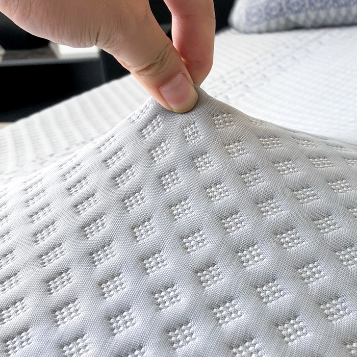 91家纺网 家纺一手货源 找家纺 首尔家纺 2024新款凉豆豆凉席床笠凉感丝凉席大版系列 伊薇-高级灰