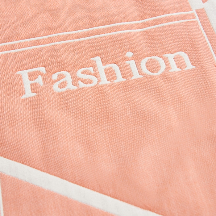 91家纺网 家纺一手货源 找家纺 朴尔2024新款六层纱布全棉循环小花型枕巾50*80cm一对 简约粉