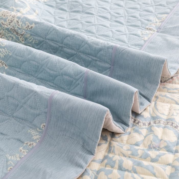 91家纺网 家纺一手货源 找家纺 优乐家纺 2025新款纯棉床盖三件套/单件 爱西西里