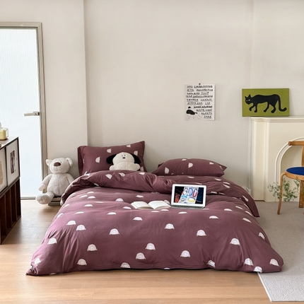 91家纺网 家纺一手货源 找家纺 （总）恋尚羽家纺 2025新款A类母婴级印花全棉针织棉四件套