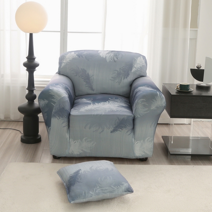 91家纺网 家纺一手货源 找家纺 兴妮雅家纺 2024新款沙发套-单人 灰羽毛