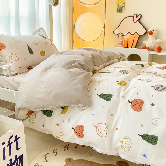 91家纺网 家纺一手货源 找家纺 棉造2023新款13372纯棉学生宿舍上下床套件全棉三件套六件套星星之恋