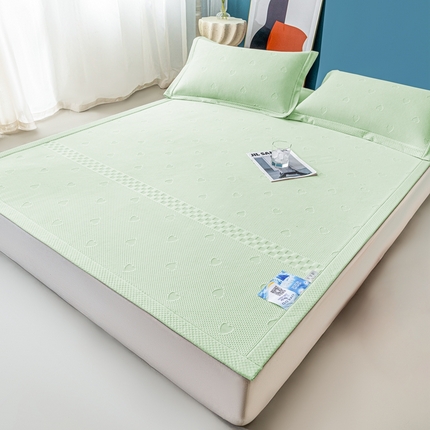 91家纺网 家纺一手货源 找家纺 （总）凉百百 2024新款冰豆豆爱心款凉席冰丝凉席可折叠设计量大价优