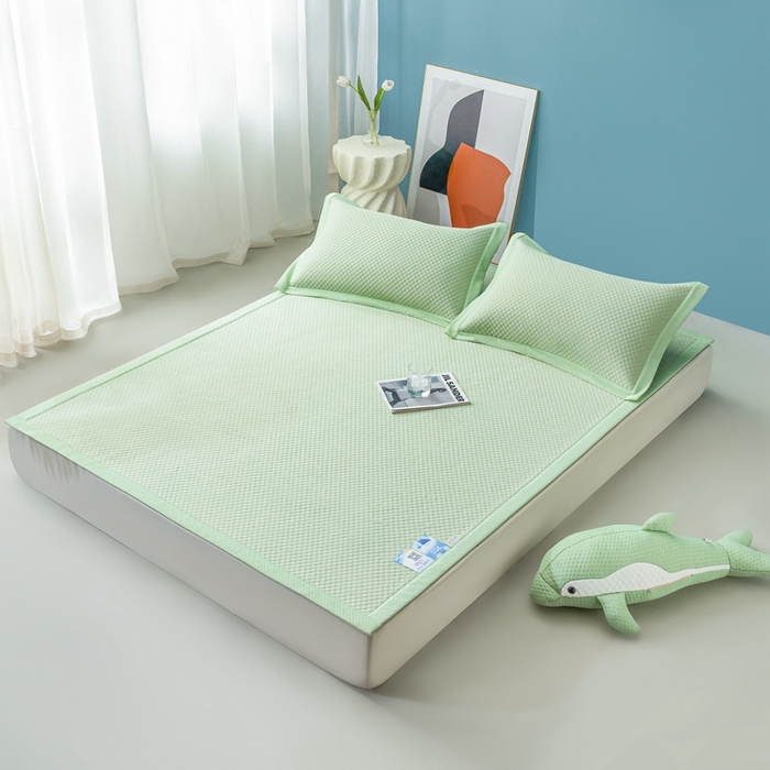 91家纺网 家纺一手货源 找家纺 （总）凉百百 2024新款冰豆豆大豆款凉席冰丝席可折叠收纳直播优选