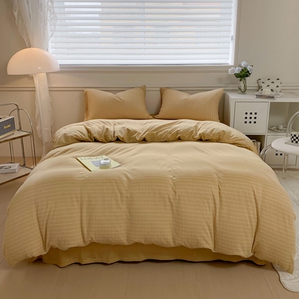 91家纺网 家纺一手货源 找家纺 （总）恋尚羽家纺 2025新款A类母婴级全棉色织针织棉四件套